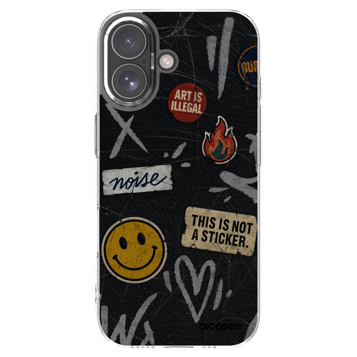 Picasee Apple iPhone 17 Hülle - Transparentes Silikon - STICKERS x TAGS