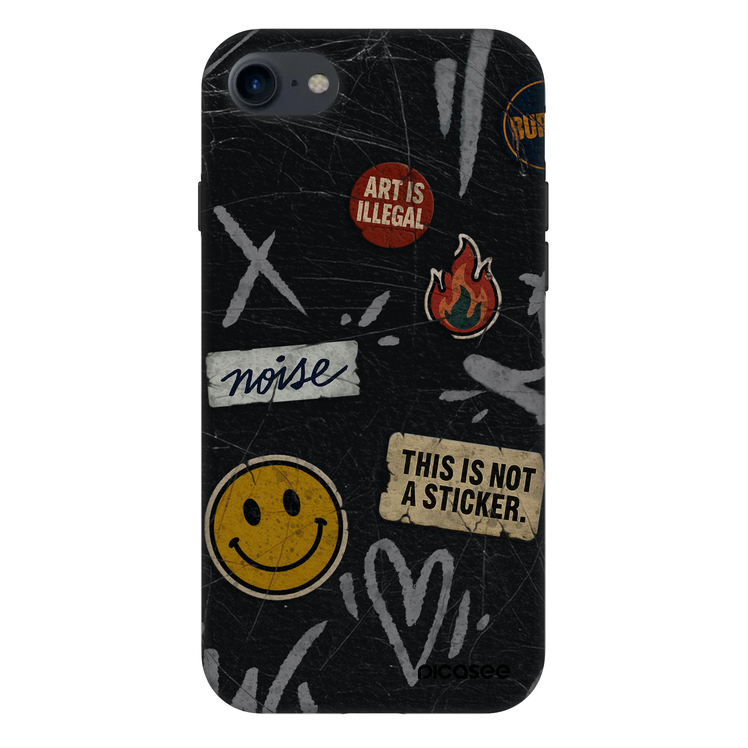 Picasee Fashion Case für Apple iPhone SE 2020 - STICKERS x TAGS