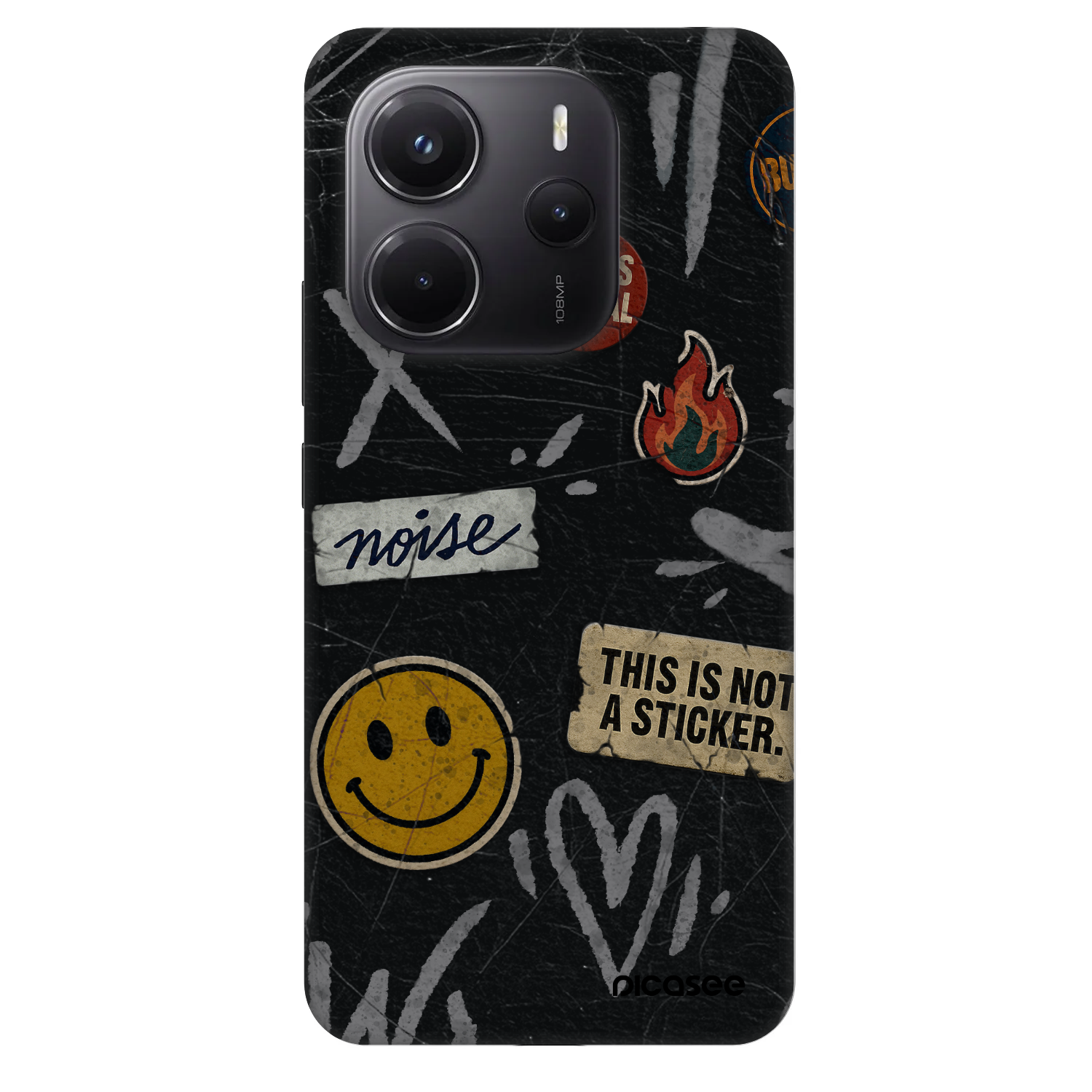 Picasee Fashion Case für Xiaomi Redmi Note 14 4G - STICKERS x TAGS