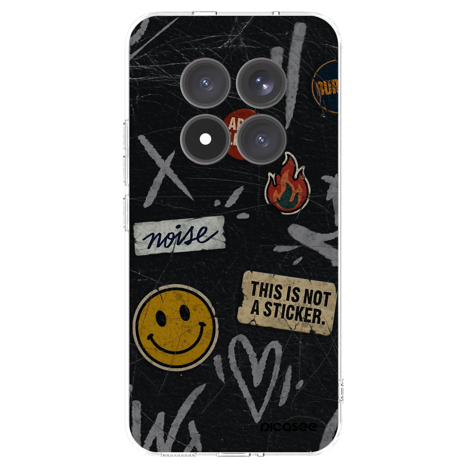 Picasee Xiaomi Redmi Note 15 Pro+ Hülle - Transparentes Silikon - STICKERS x TAGS