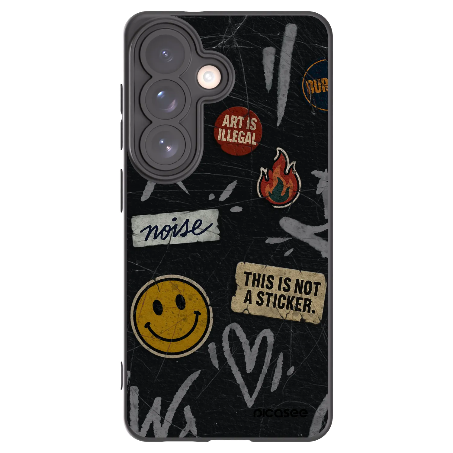 Picasee Samsung Galaxy S26 Hülle - Schwarzes Silikon - STICKERS x TAGS