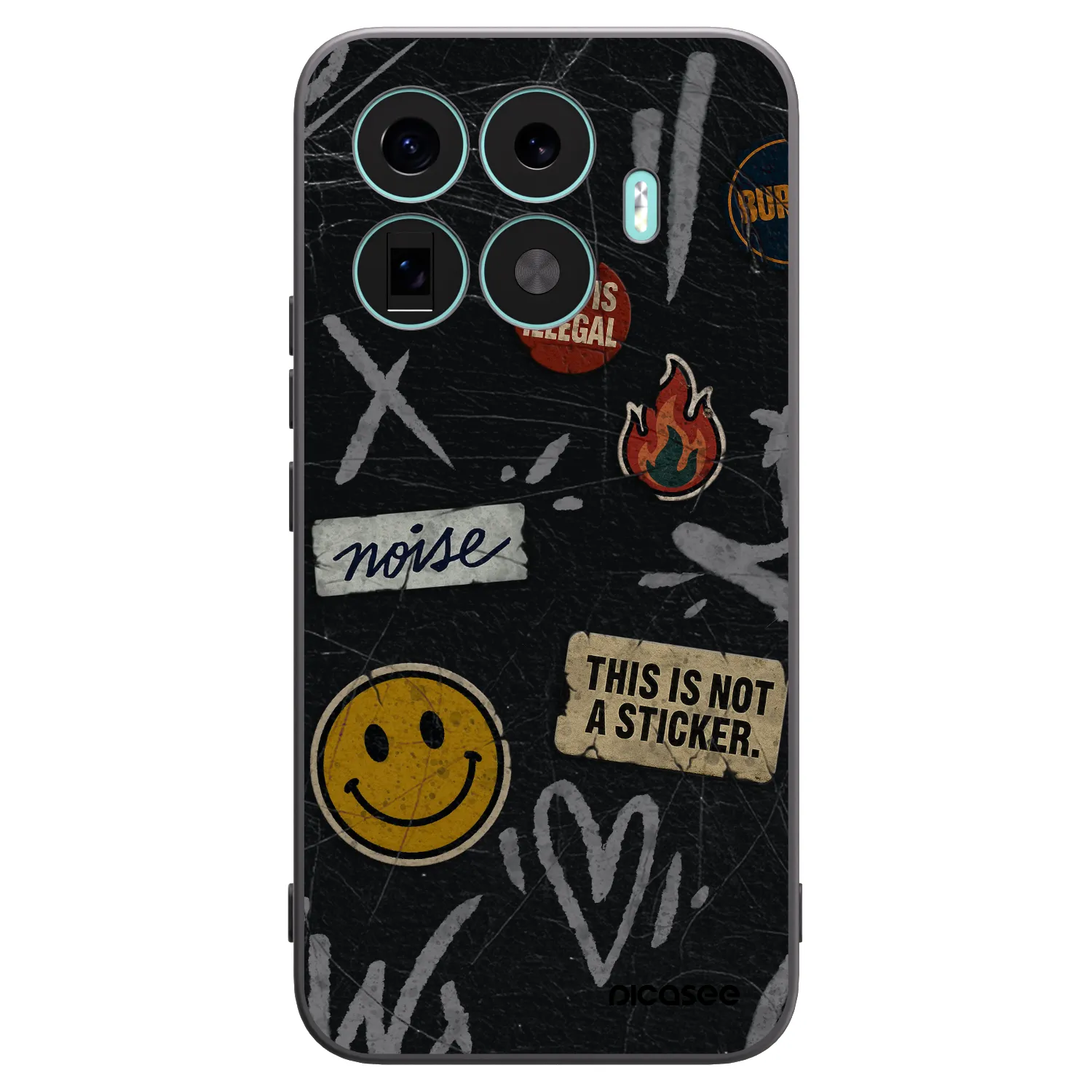 Picasee Xiaomi 17T Pro Hülle - Schwarzes Silikon - STICKERS x TAGS