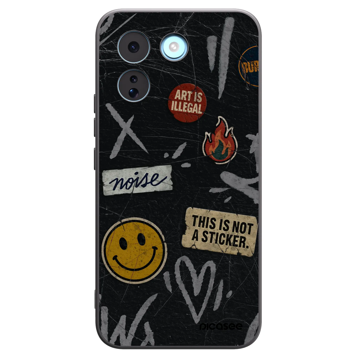 Picasee Xiaomi Redmi Note 17 Pro MAX 5G Hülle - Schwarzes Silikon - STICKERS x TAGS