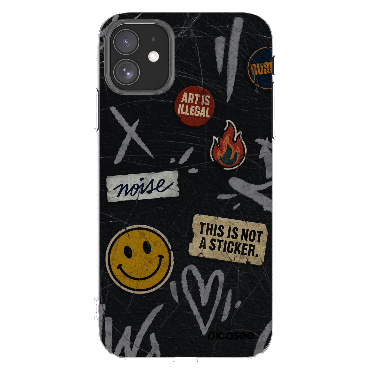 Picasee Apple iPhone 11 Hülle - Transparentes Silikon - STICKERS x TAGS