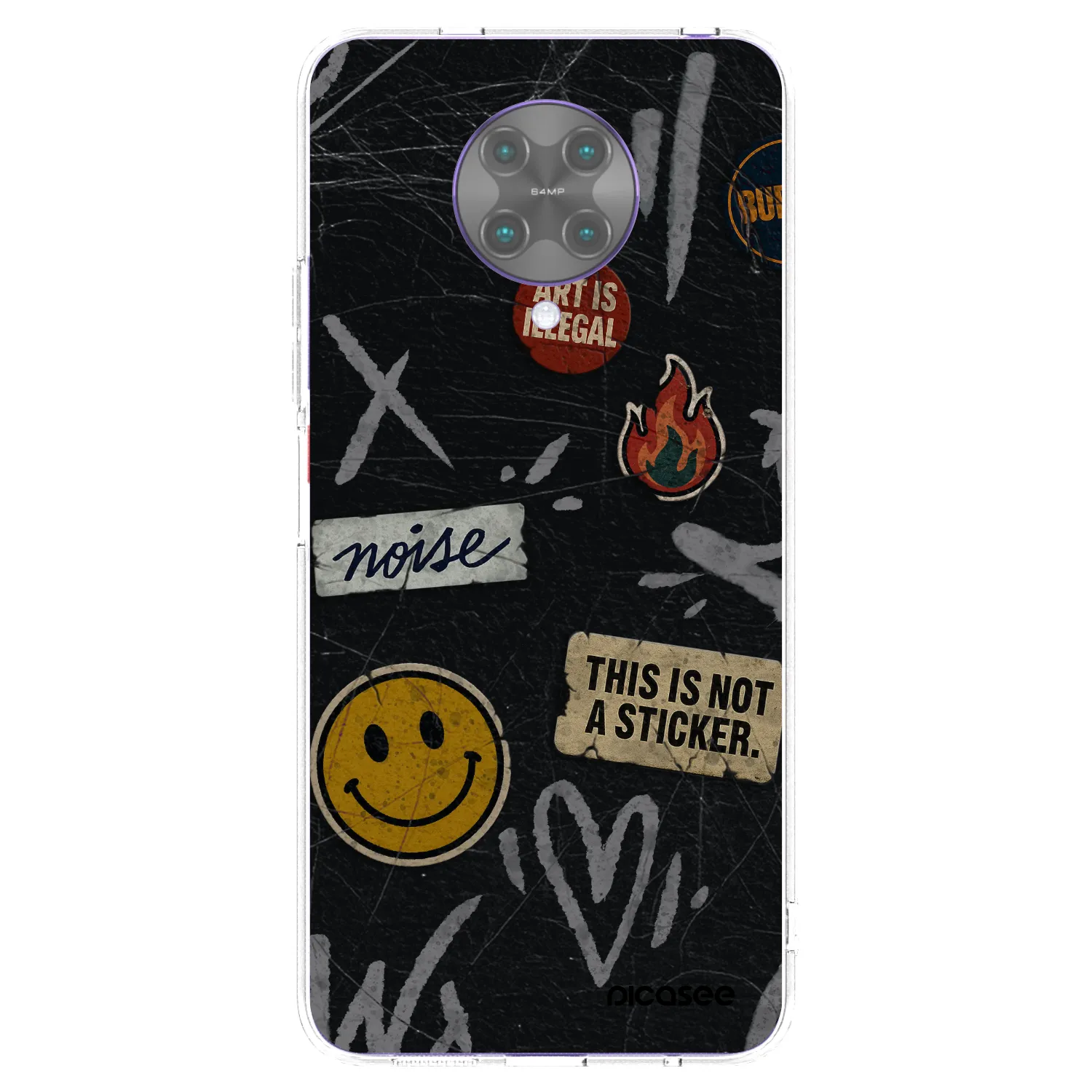 Picasee Xiaomi Poco F2 Pro Hülle - Transparentes Silikon - STICKERS x TAGS