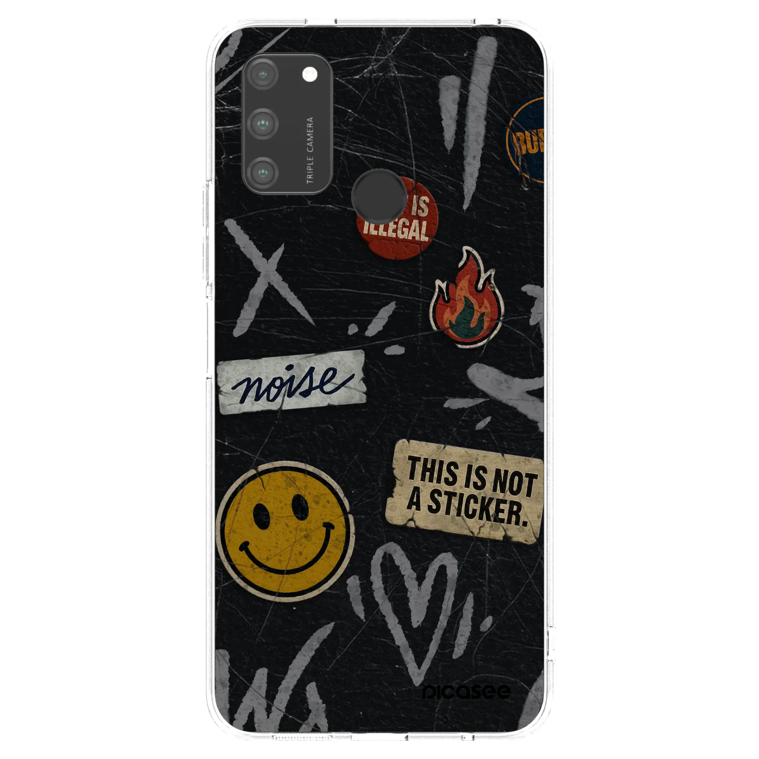 Picasee Honor 9A Hülle - Transparentes Silikon - STICKERS x TAGS