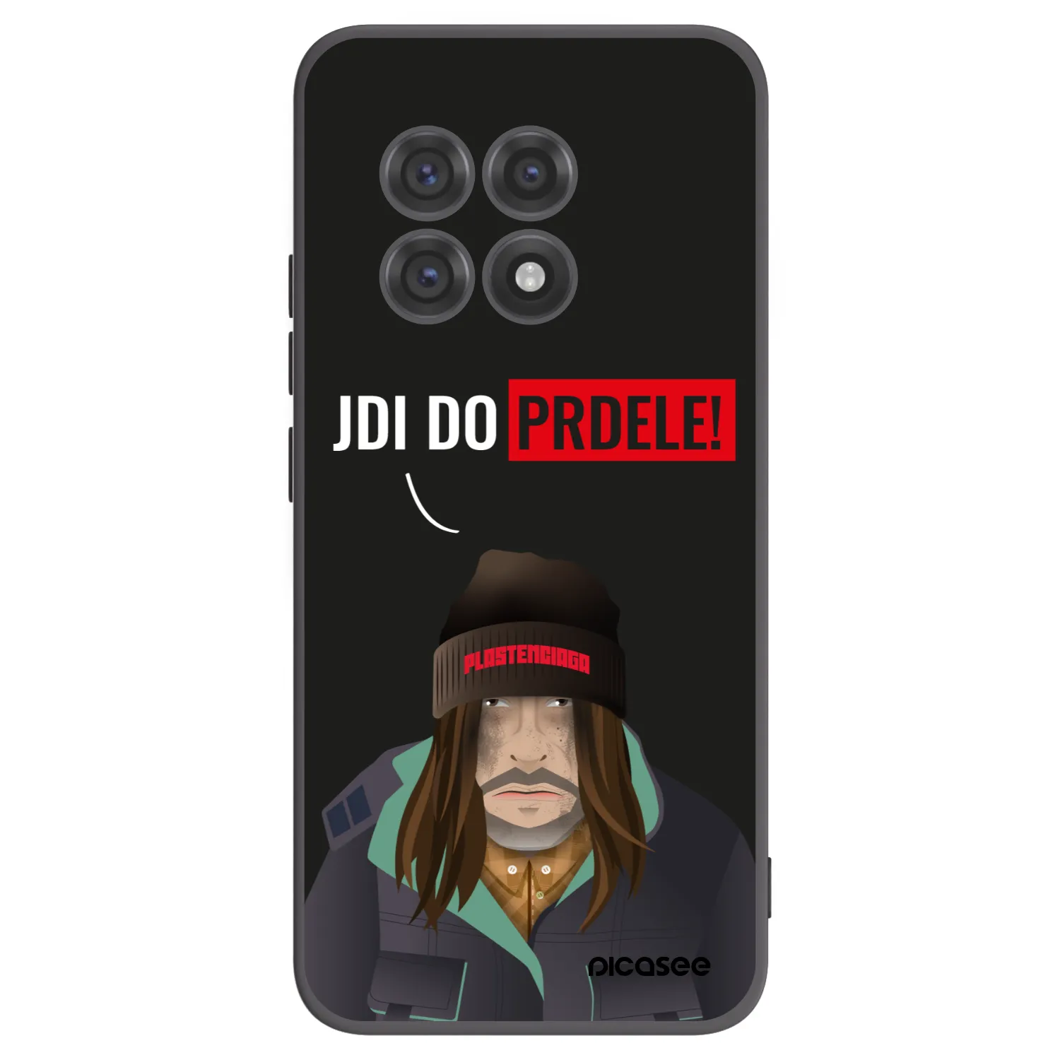 Picasee OnePlus 13R 5G Hülle - Schwarzes Silikon - Bezďák