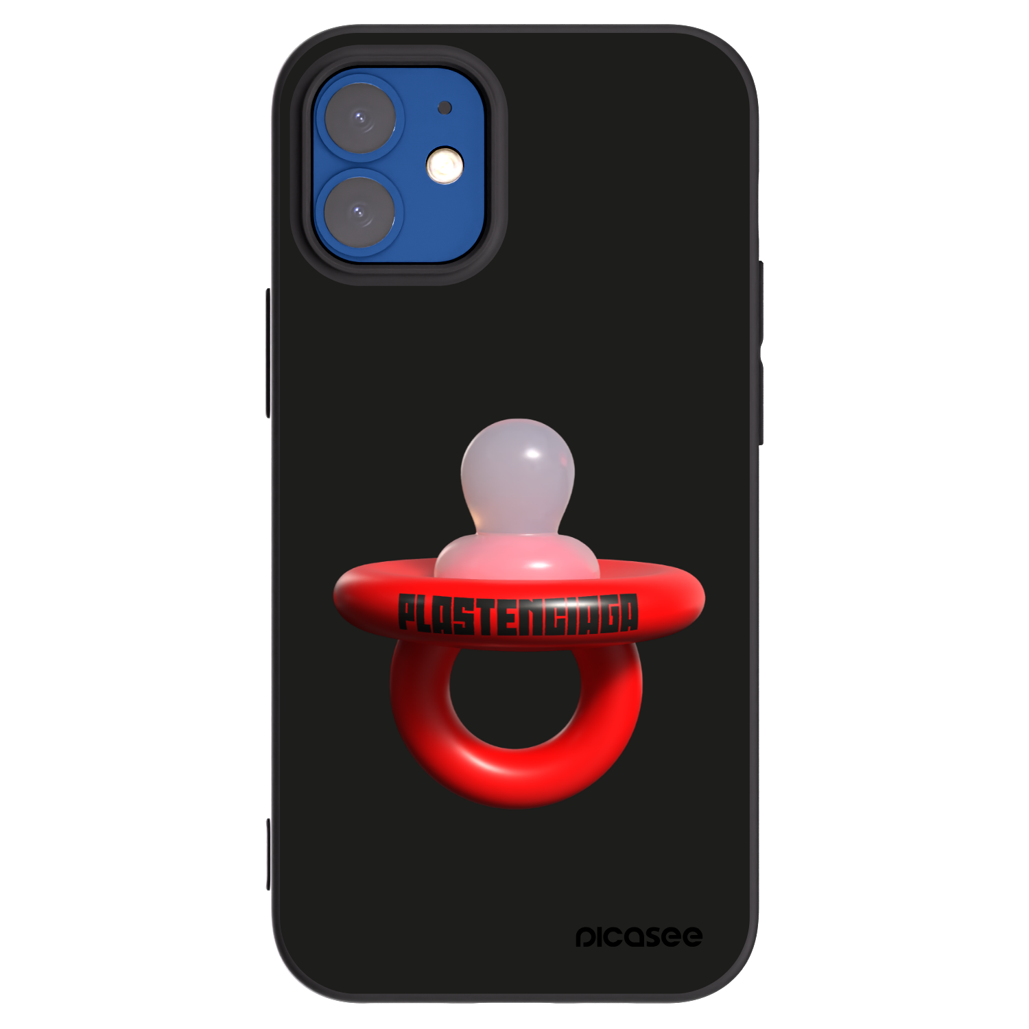 Picasee Apple iPhone 12 mini Hülle - Schwarzes Silikon - Le Dudel