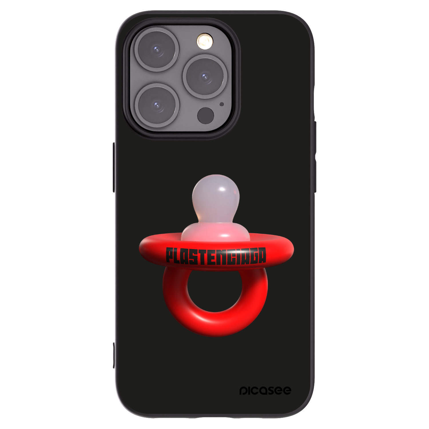 Picasee Apple iPhone 15 Pro Hülle - Schwarzes Silikon - Le Dudel