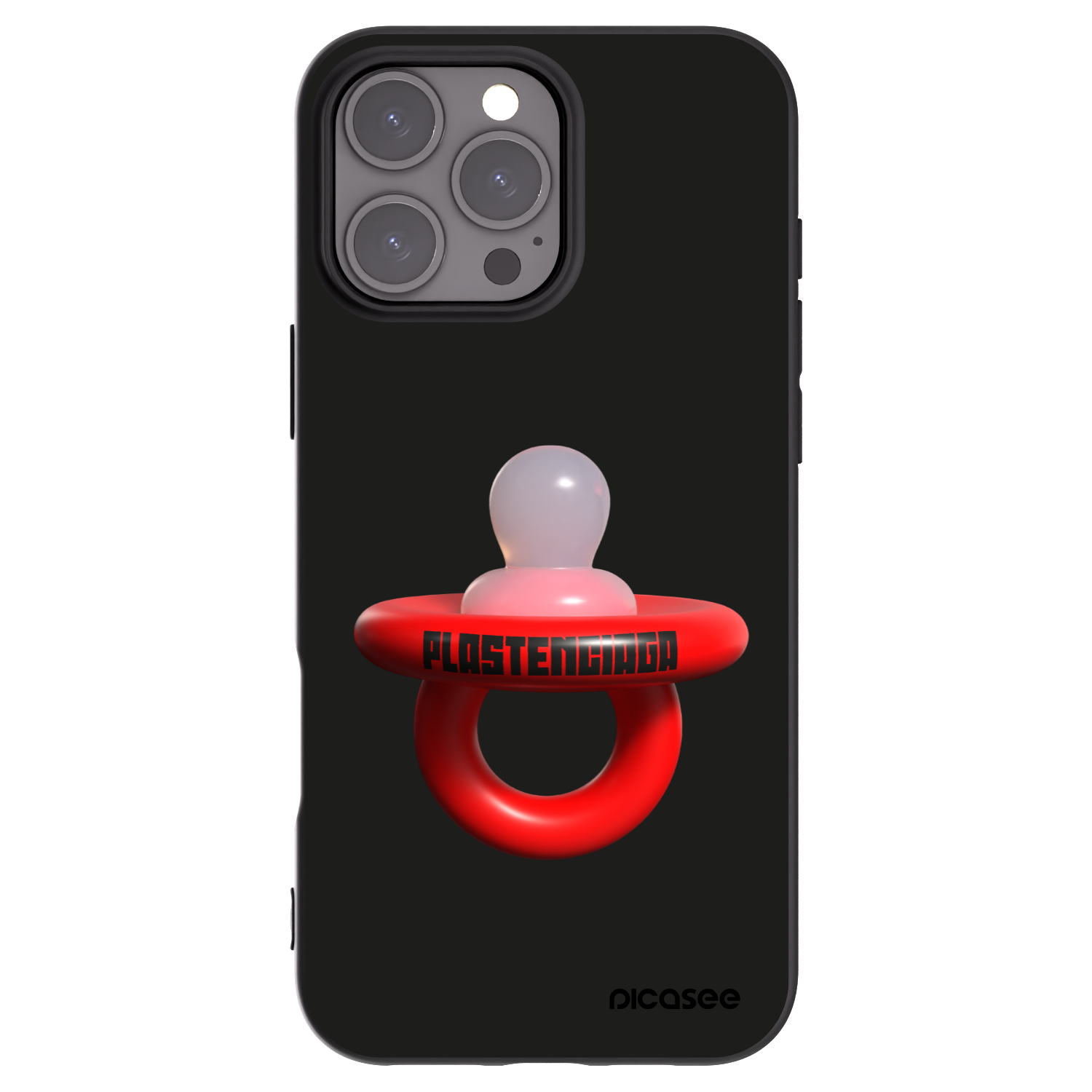 Picasee Apple iPhone 16 Pro Max Hülle - Schwarzes Silikon - Le Dudel