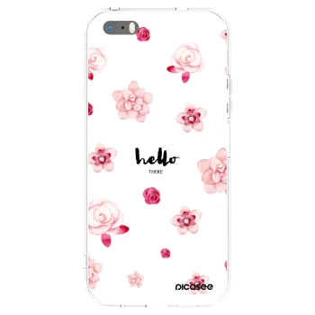 Picasee Apple iPhone 5/5S/SE Hülle - Transparentes Silikon - Hello there