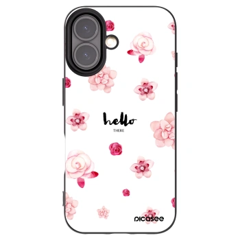 Picasee Apple iPhone 16 Hülle - Schwarzes Silikon - Hello there