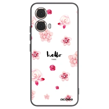 Picasee Motorola Moto G85 Hülle - Schwarzes Silikon - Hello there