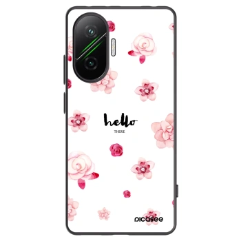 Picasee Xiaomi Poco F7 5G Hülle - Schwarzes Silikon - Hello there