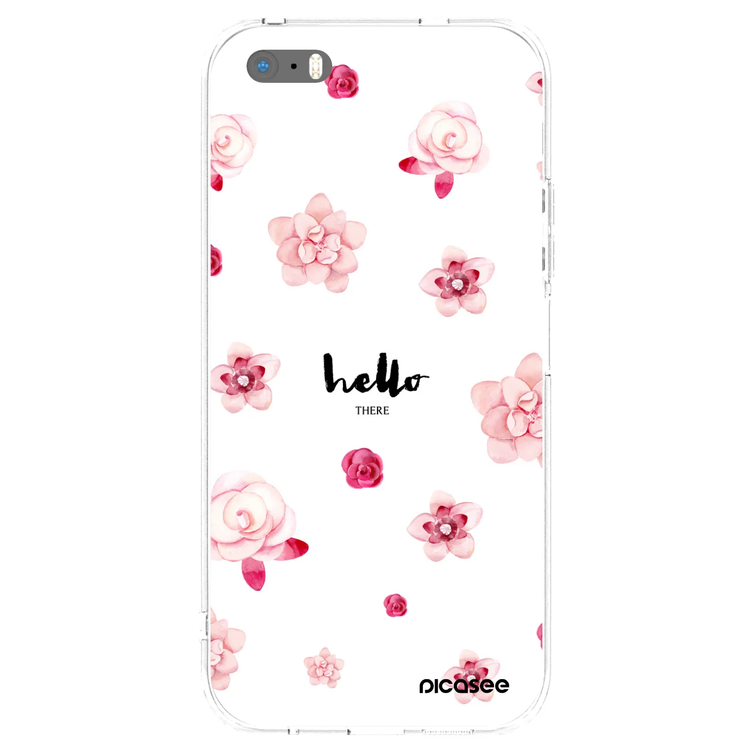 Picasee Apple iPhone 5/5S/SE Hülle - Transparentes Silikon - Hello there