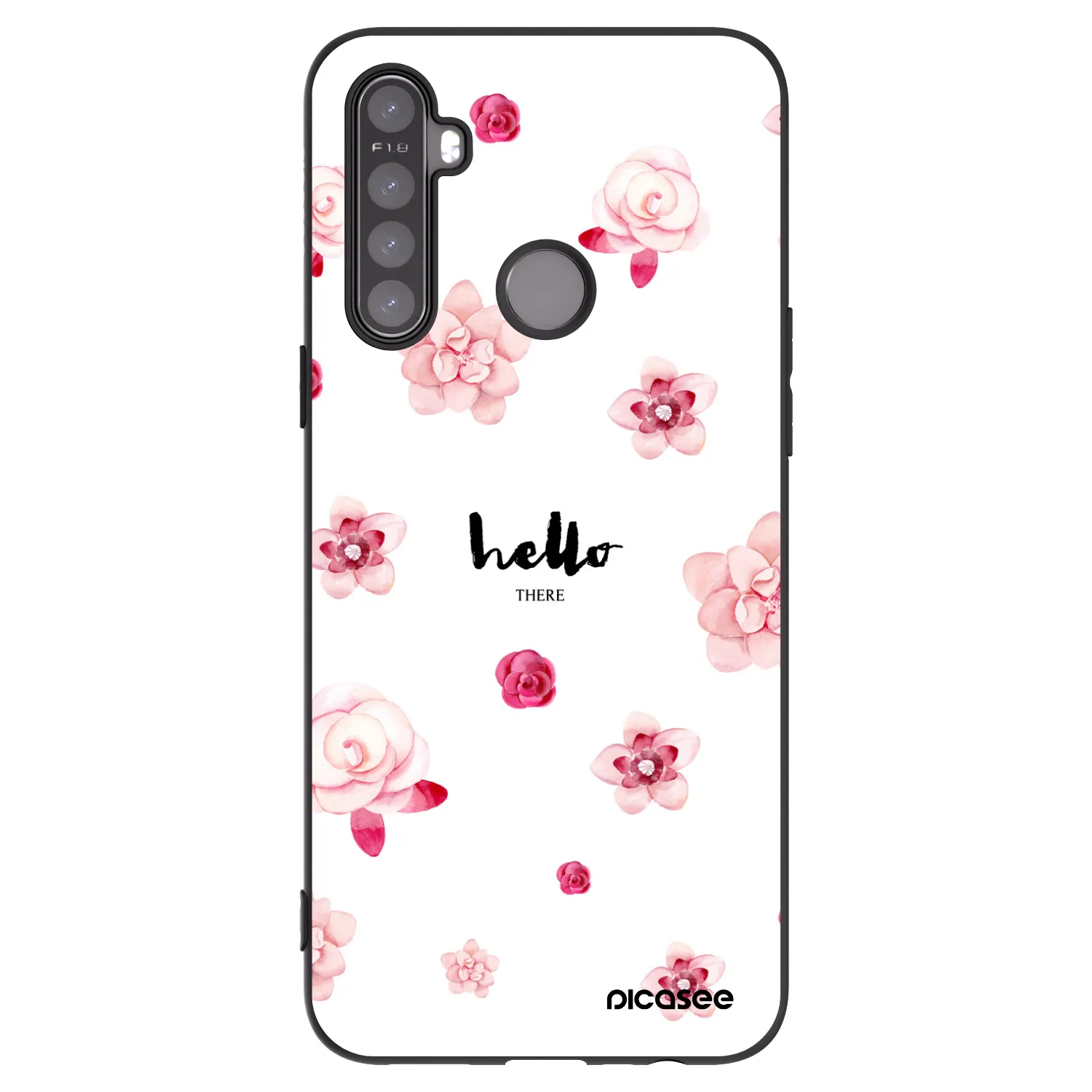 Picasee Realme 5 Hülle - Schwarzes Silikon - Hello there