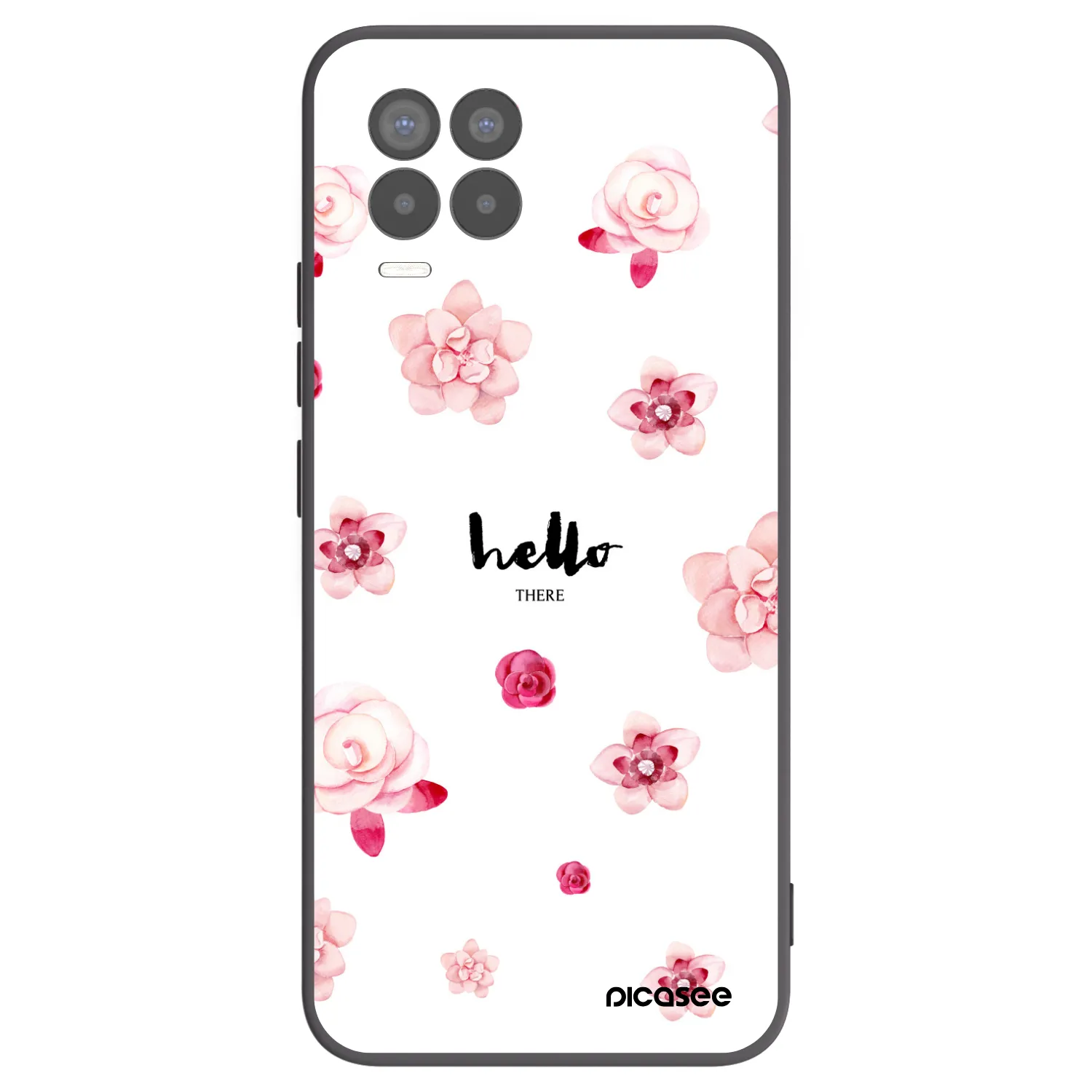 Picasee Realme 8 Pro Hülle - Schwarzes Silikon - Hello there