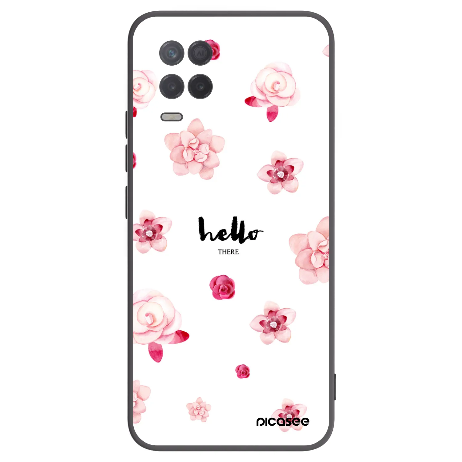 Picasee Realme 8 5G Hülle - Schwarzes Silikon - Hello there