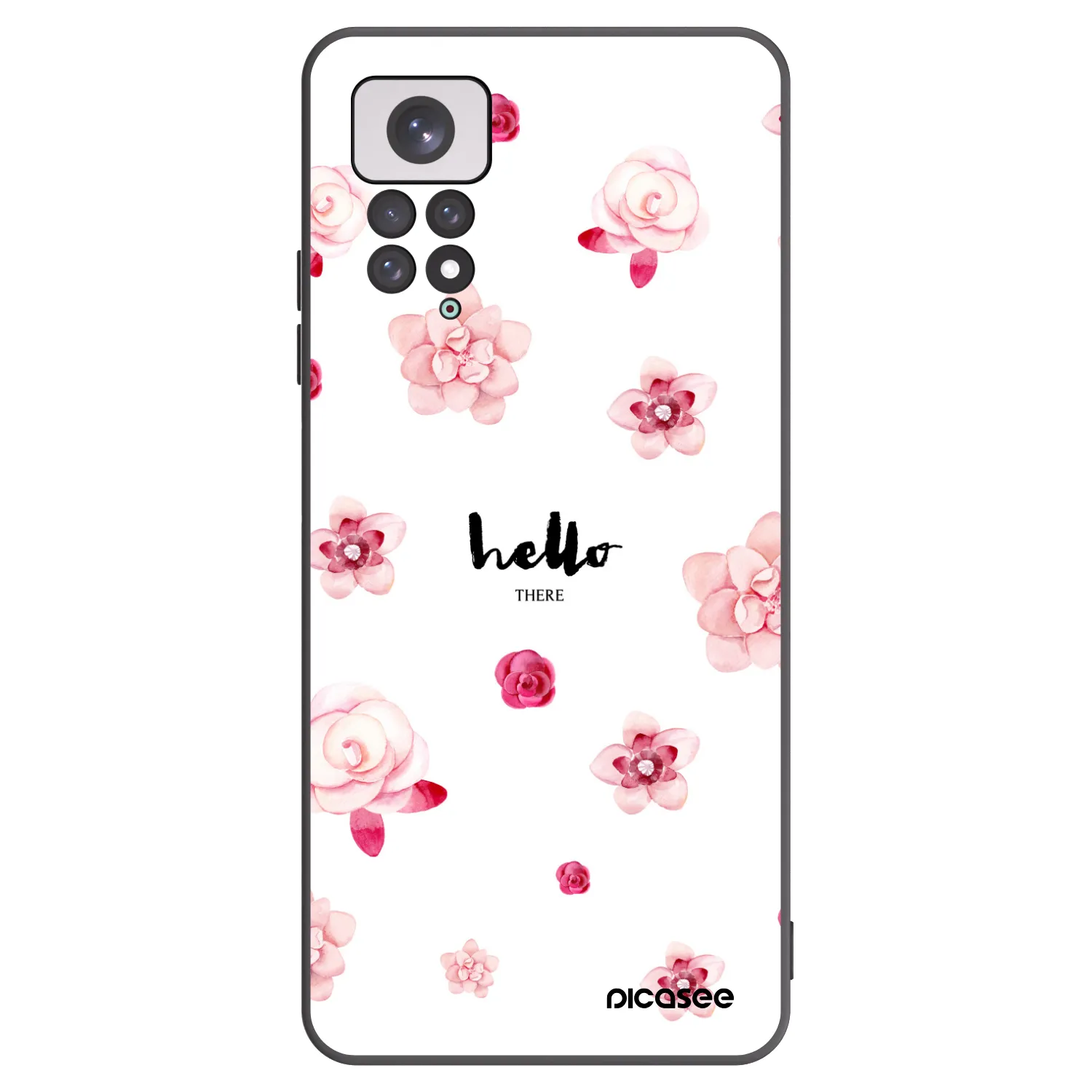 Picasee Xiaomi Redmi Note 11 Hülle - Schwarzes Silikon - Hello there