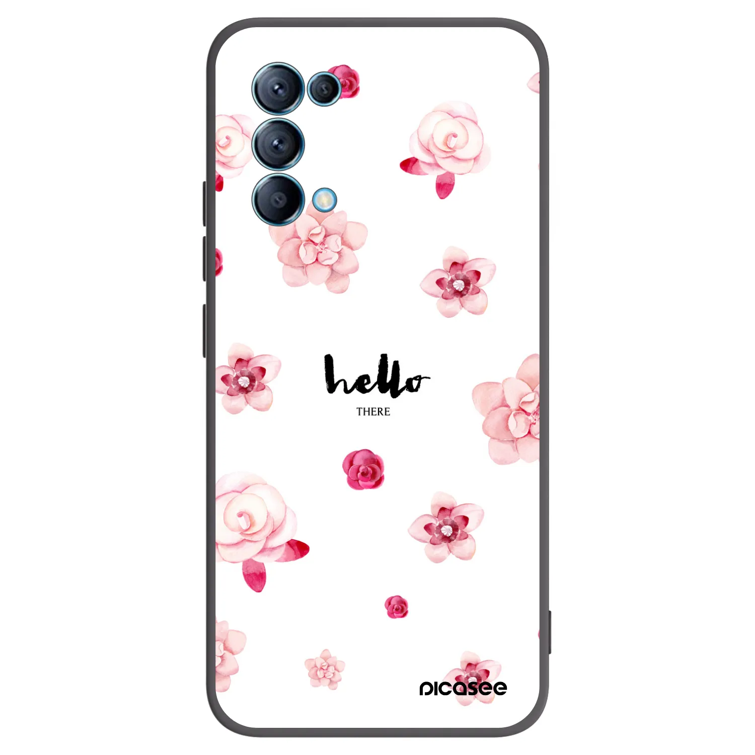Picasee OPPO Reno 5 5G Hülle - Schwarzes Silikon - Hello there