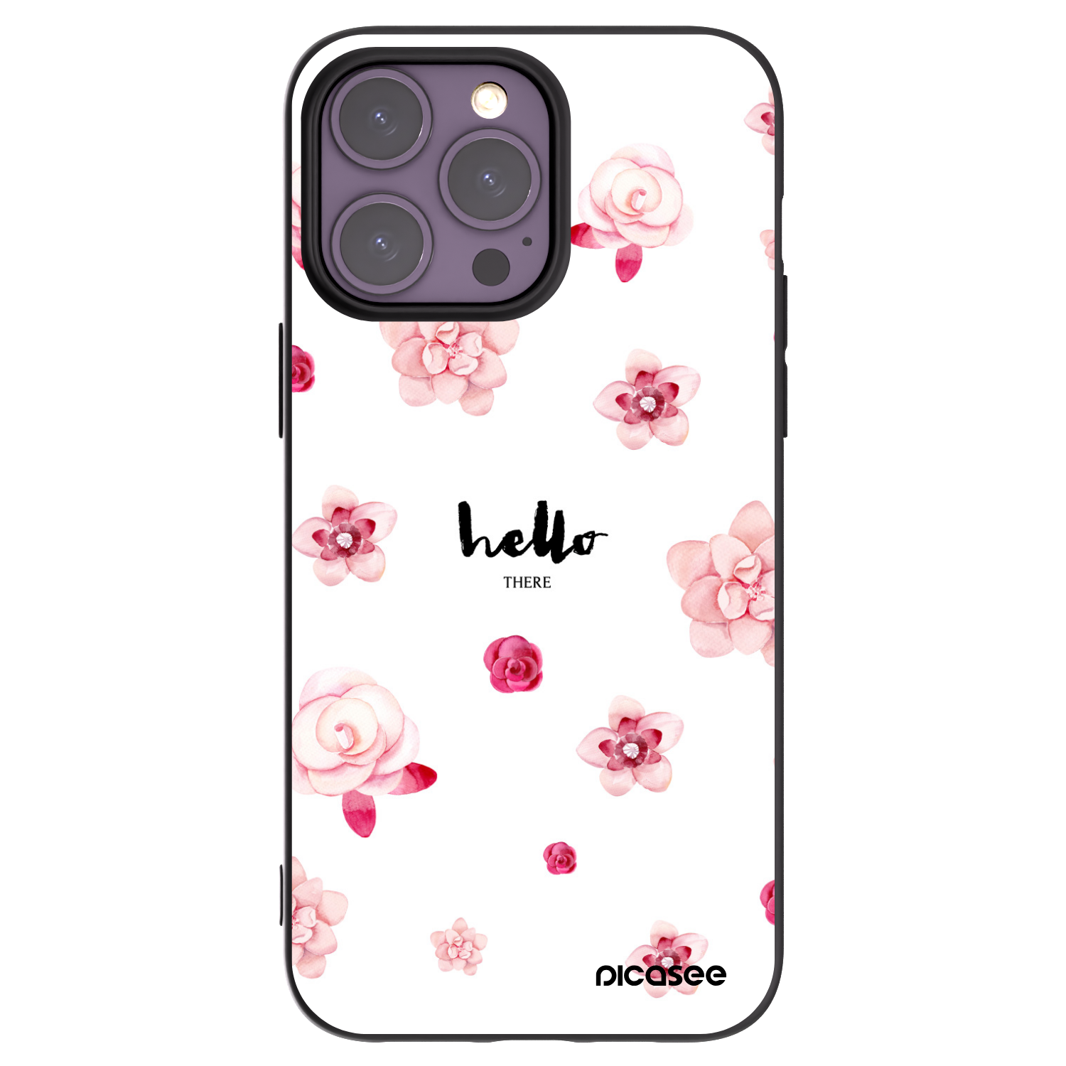 Picasee Apple iPhone 14 Pro Max Hülle - Schwarzes Silikon - Hello there