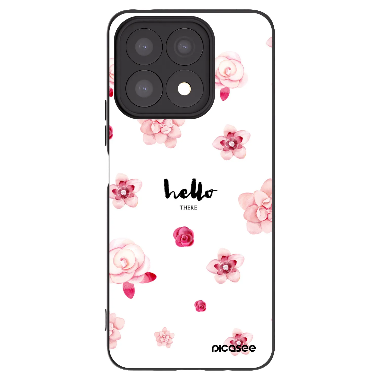 Picasee Honor X8a Hülle - Schwarzes Silikon - Hello there