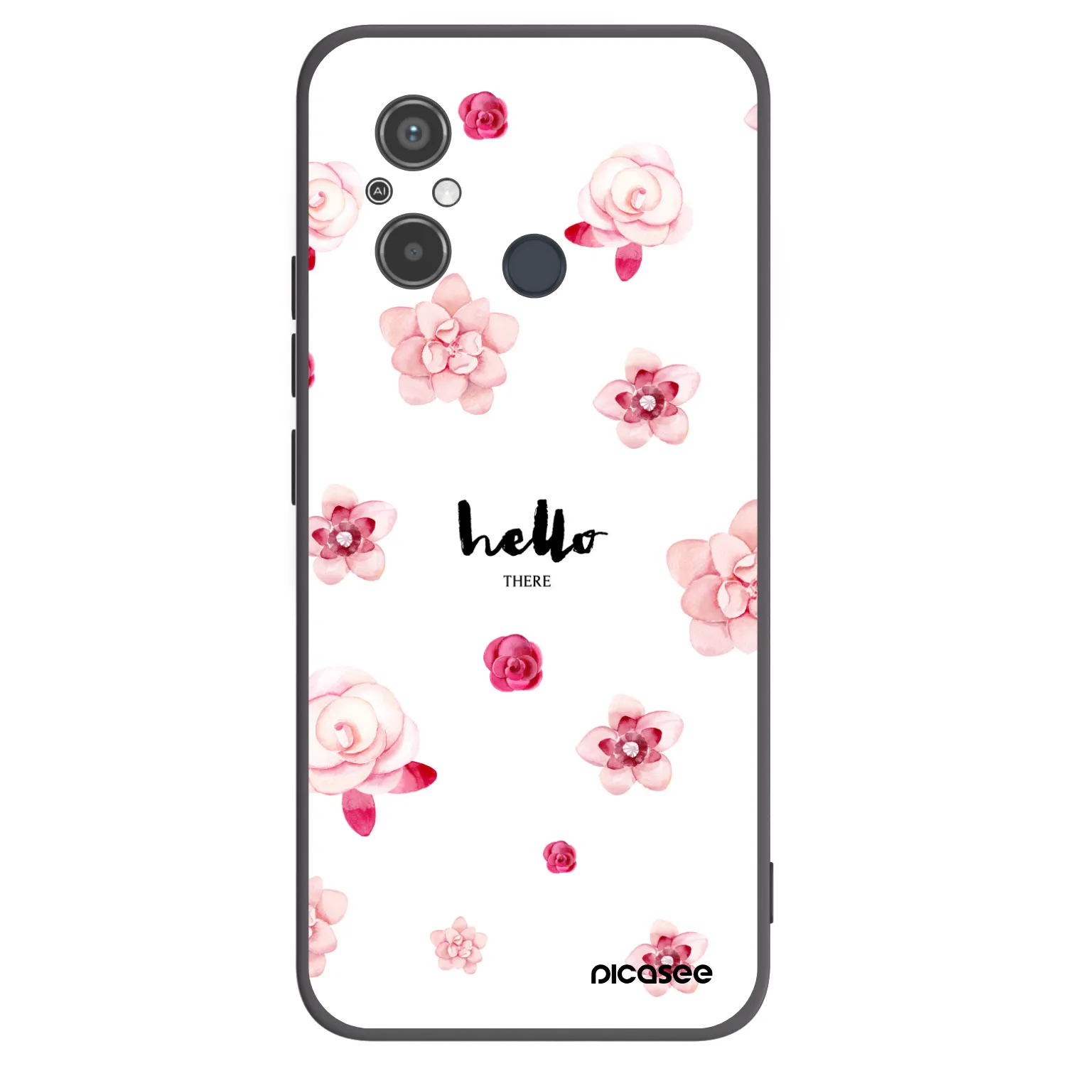 Picasee Xiaomi Redmi 12C Hülle - Schwarzes Silikon - Hello there