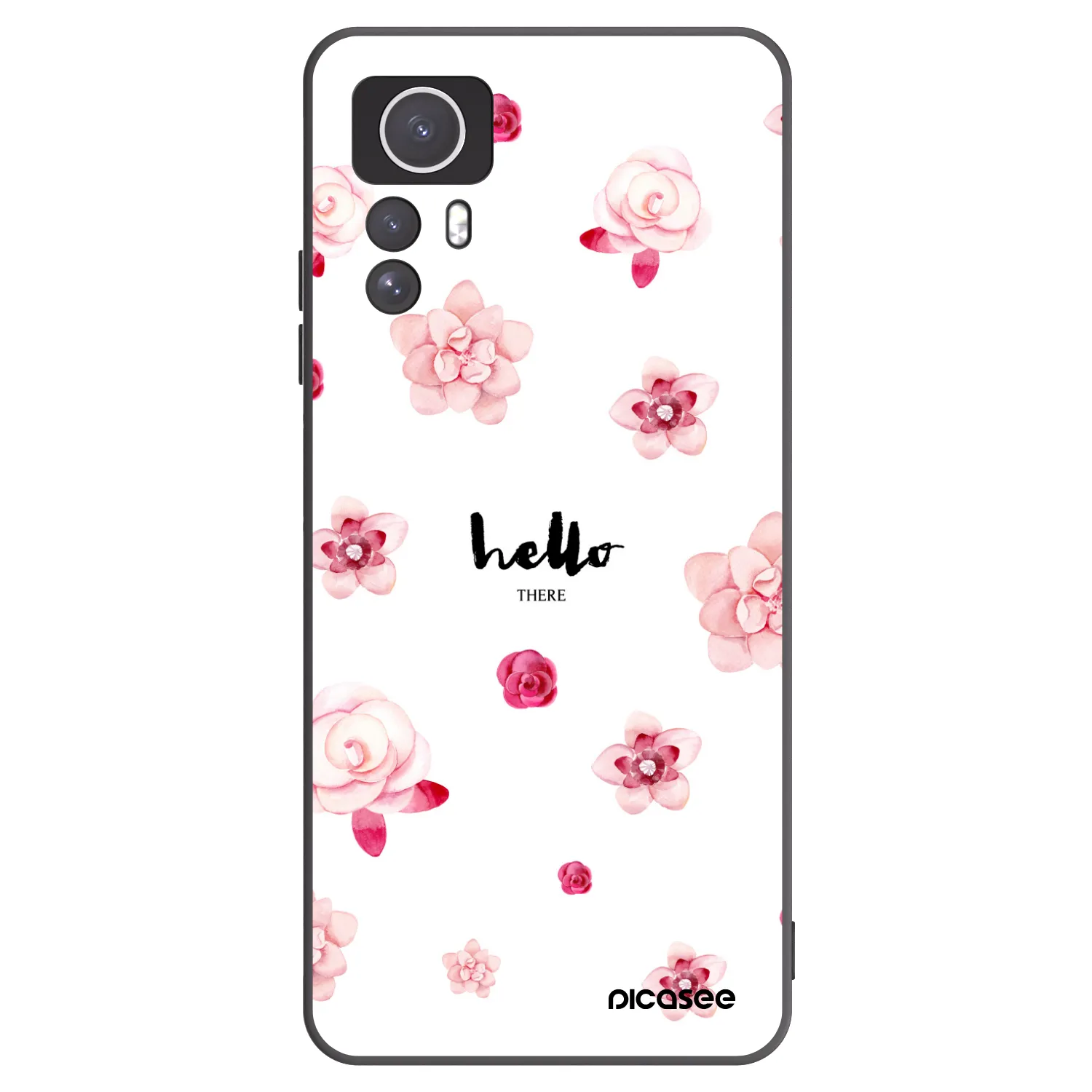 Picasee Xiaomi Redmi Note 12S Hülle - Schwarzes Silikon - Hello there