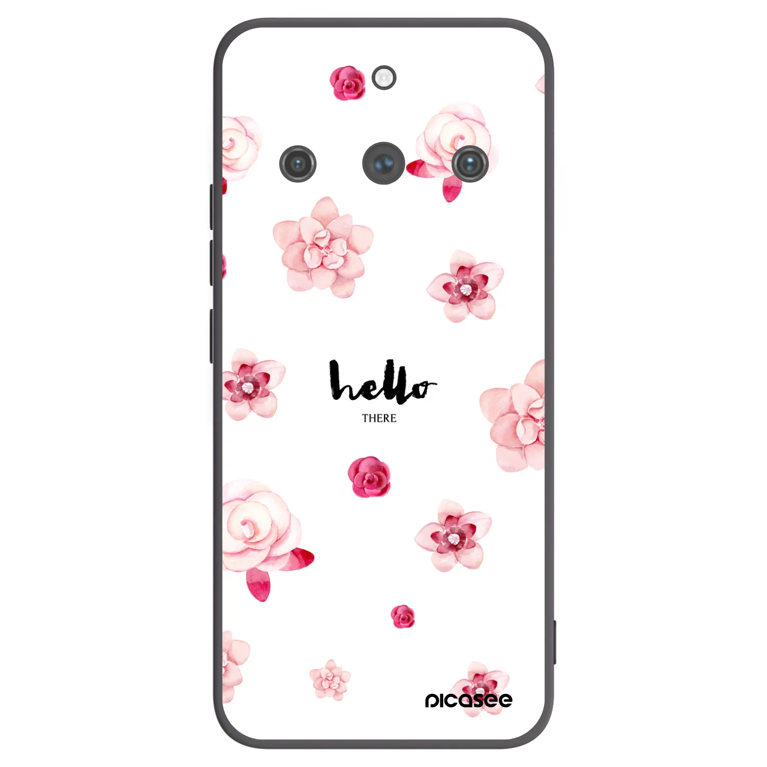 Picasee Realme 11 Pro+ Hülle - Schwarzes Silikon - Hello there