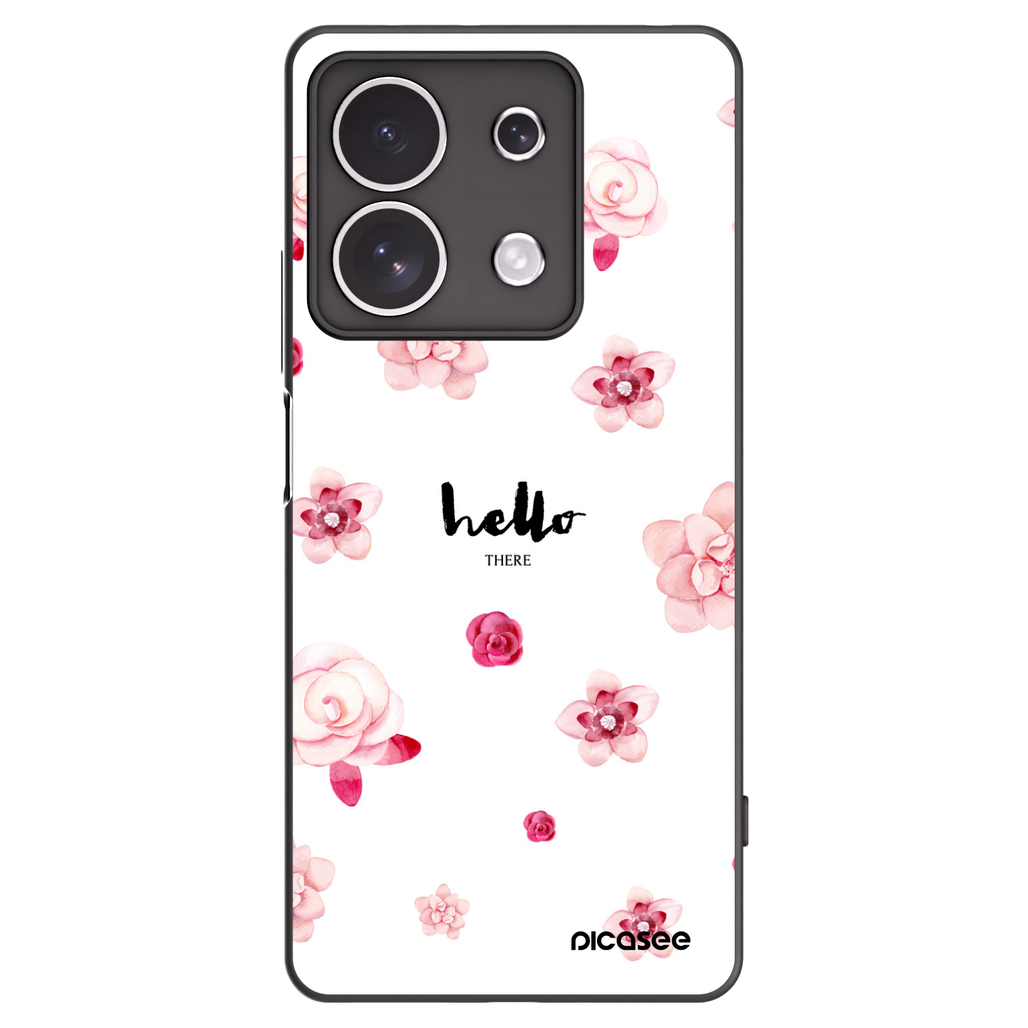 Picasee Xiaomi Redmi Note 13 4G Hülle - Schwarzes Silikon - Hello there
