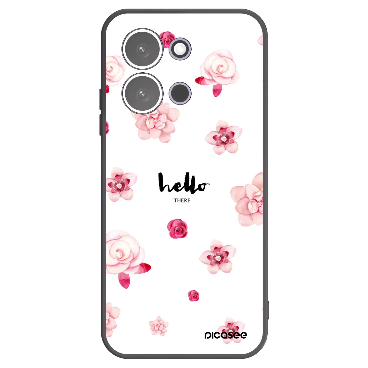 Picasee Xiaomi Redmi 15C 5G Hülle - Schwarzes Silikon - Hello there