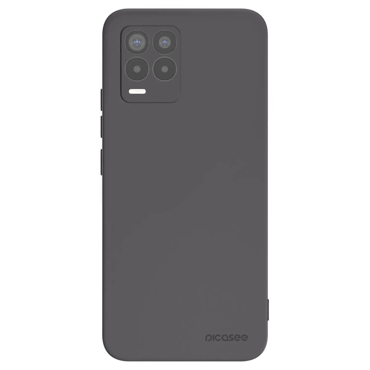 Picasee Realme 8 4G Hülle - Schwarzes Silikon - Clear