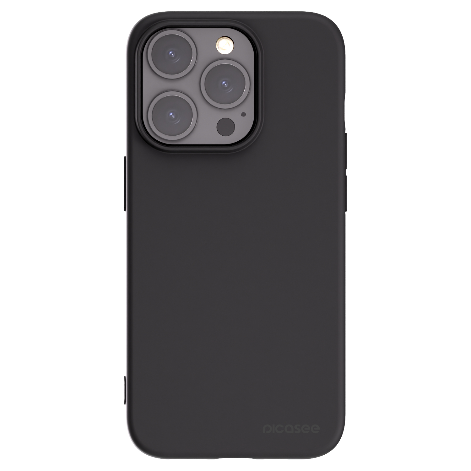 Picasee Apple iPhone 15 Pro Hülle - Schwarzes Silikon - Clear