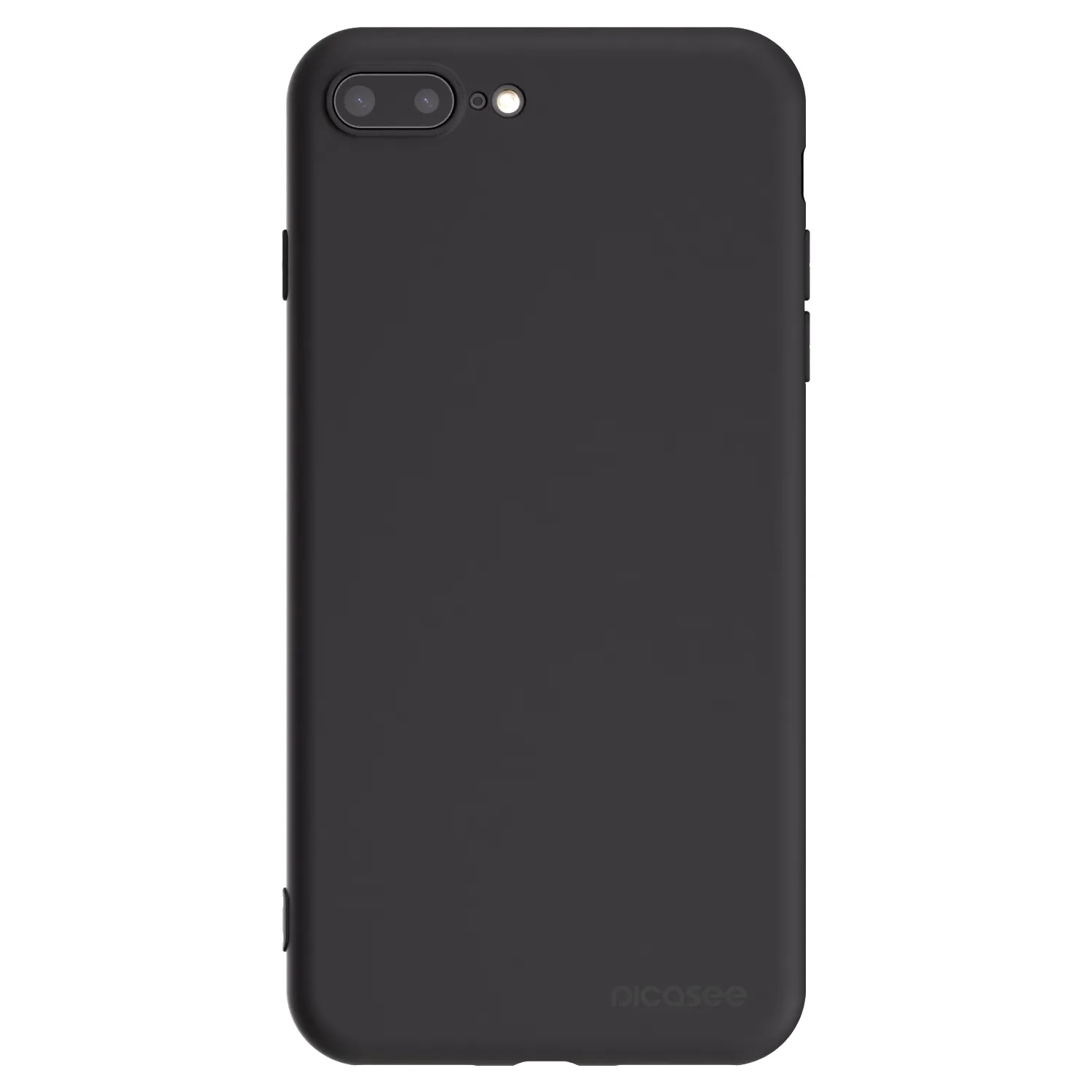 Picasee Apple iPhone 8 Plus Hülle - Schwarzes Silikon - Clear