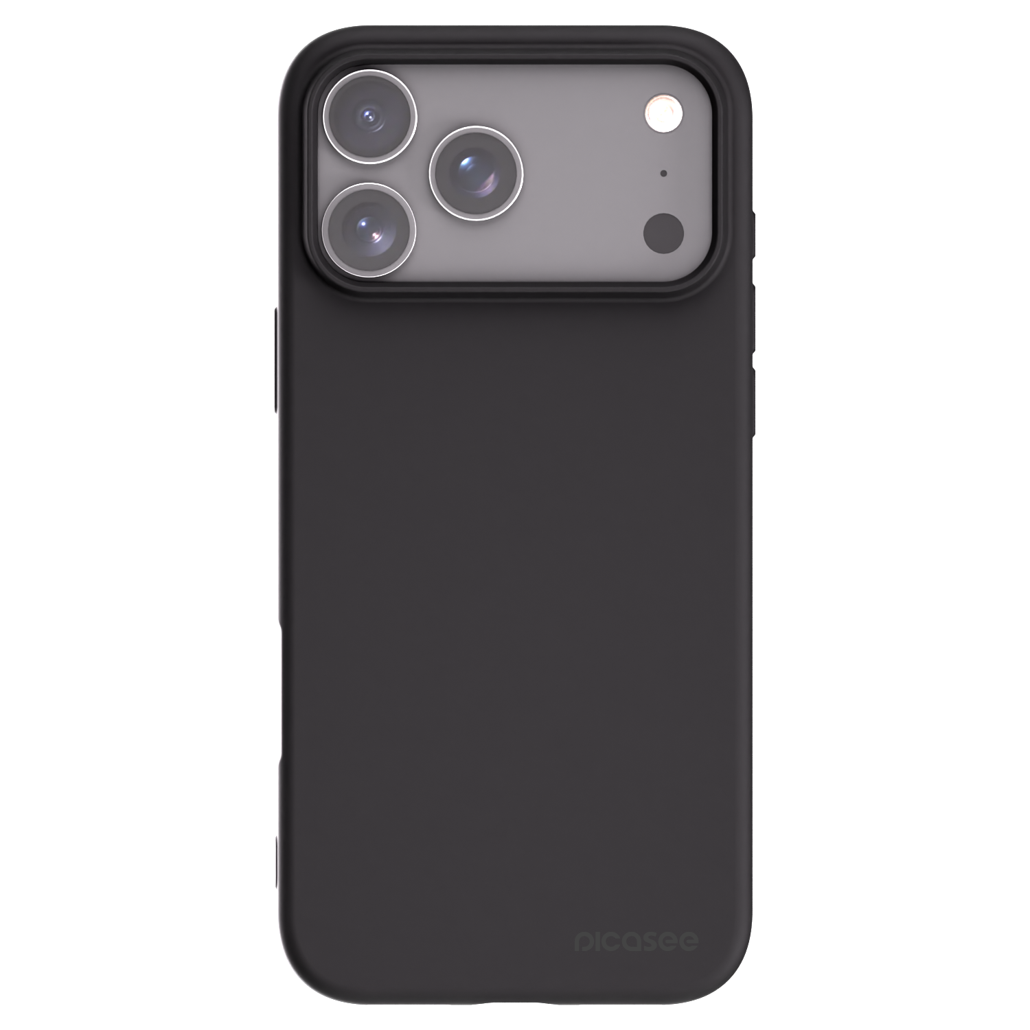 Picasee Apple iPhone 17 Pro Max Hülle - Schwarzes Silikon - Clear