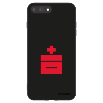 Picasee Apple iPhone 8 Plus Hülle - Schwarzes Silikon - Le Plastenciaga