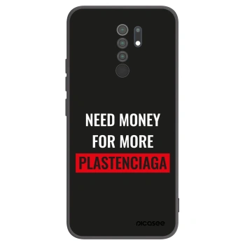 Picasee Xiaomi Redmi 9 Hülle - Schwarzes Silikon - More PLASTENCIAGA