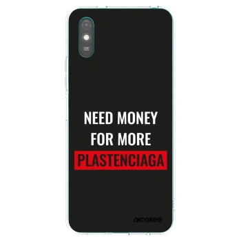 Picasee Xiaomi Redmi 9A Hülle - Transparentes Silikon - More PLASTENCIAGA