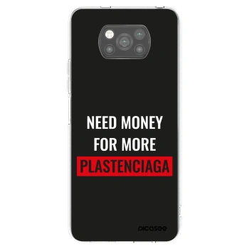 Picasee Xiaomi Poco X3 Hülle - Schwarzes Silikon - More PLASTENCIAGA