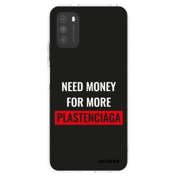 Picasee Xiaomi Poco M3 Hülle - Transparentes Silikon - More PLASTENCIAGA