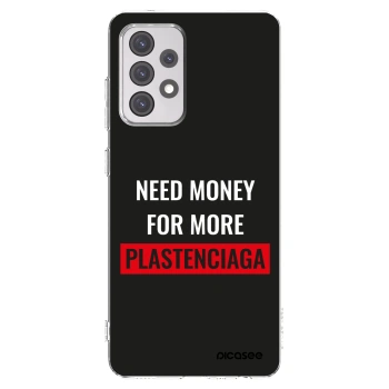 Picasee Samsung Galaxy A52 5G A525F Hülle - Transparentes Silikon - More PLASTENCIAGA