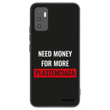 Picasee Xiaomi Redmi Note 10 5G Hülle - Schwarzes Silikon - More PLASTENCIAGA