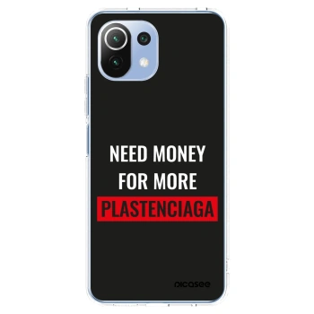 Picasee Xiaomi 11 Lite 5G NE Hülle - Transparentes Silikon - More PLASTENCIAGA