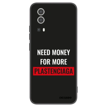 Picasee Vivo Y72 5G Hülle - Schwarzes Silikon - More PLASTENCIAGA