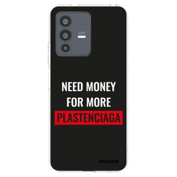 Picasee Vivo V23 5G Hülle - Transparentes Silikon - More PLASTENCIAGA
