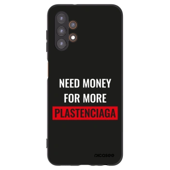 Picasee Samsung Galaxy A13 4G A135 Hülle - Schwarzes Silikon - More PLASTENCIAGA