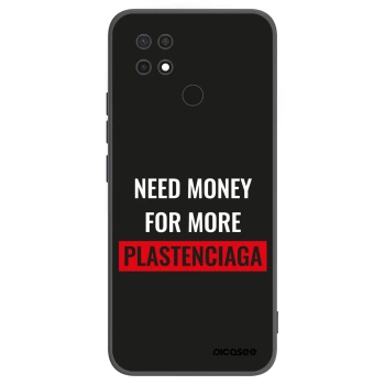 Picasee Xiaomi Redmi 10C Hülle - Schwarzes Silikon - More PLASTENCIAGA