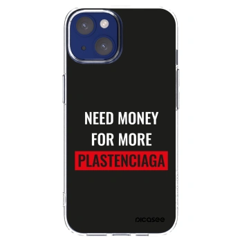 Picasee Apple iPhone 14 Hülle - Transparentes Silikon - More PLASTENCIAGA