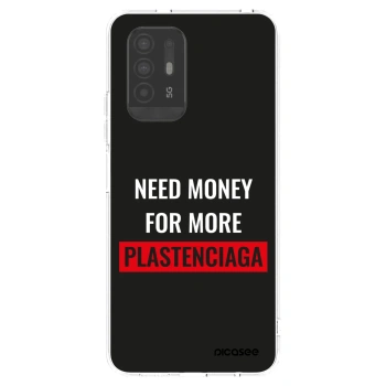 Picasee OPPO A94 5G Hülle - Transparentes Silikon - More PLASTENCIAGA