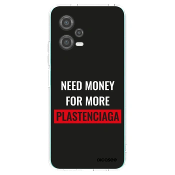 Picasee Xiaomi Poco X5 Hülle - Transparentes Silikon - More PLASTENCIAGA